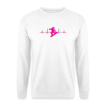 Clear snowboard message - Unisex Sweatshirt - white - Front