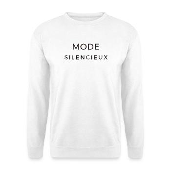 Mode_silencieux - Unisex Pullover - Weiß - Vorne
