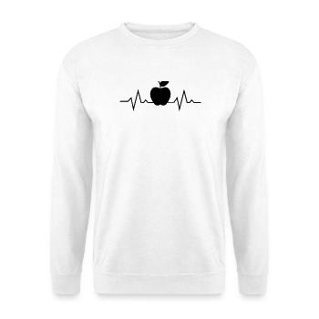 Apple teacher heartbeat - Unisex Sweatshirt - white - Front