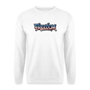 Freedom Typography Statement Design - Unisex Sweatshirt - white - Front