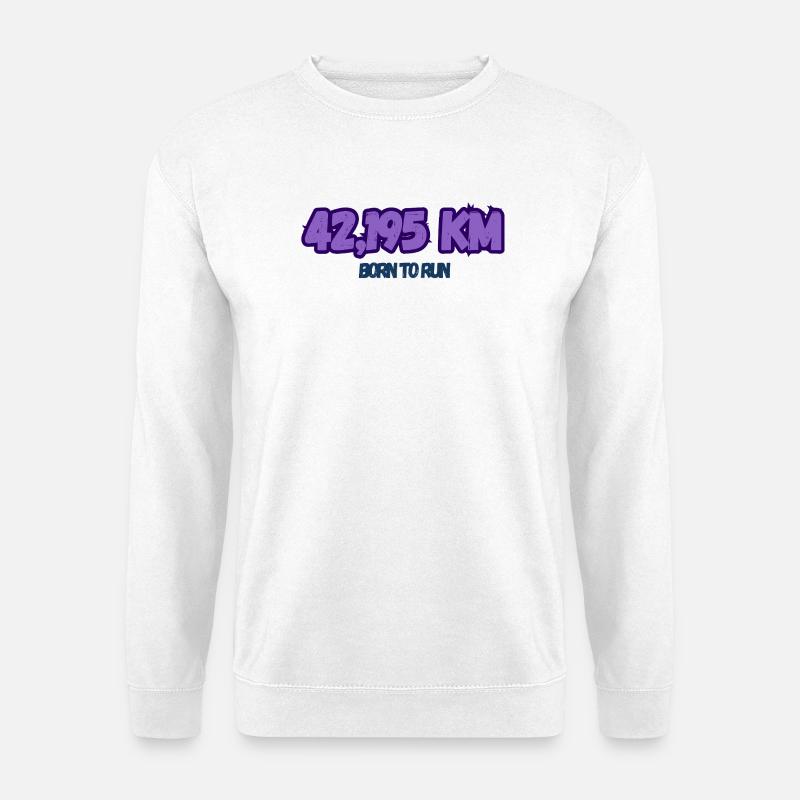 42,195 km. Marathon - Unisex Pullover - Weiß