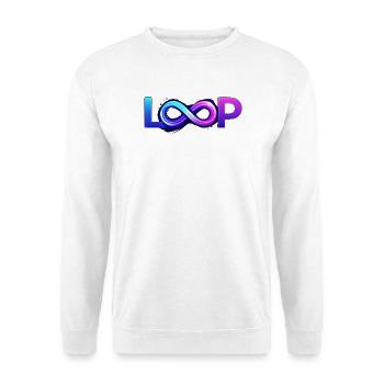 Neon Loop Unendlichkeit - Unisex Pullover - Weiß - Vorne