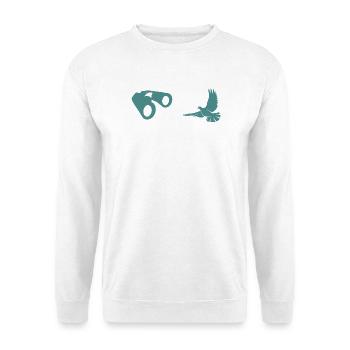 Minimalist Bird Watching Silhouette - Unisex Sweatshirt - white - Front
