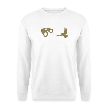 Minimalist Bird Watching Silhouette - Unisex Sweatshirt - white - Front