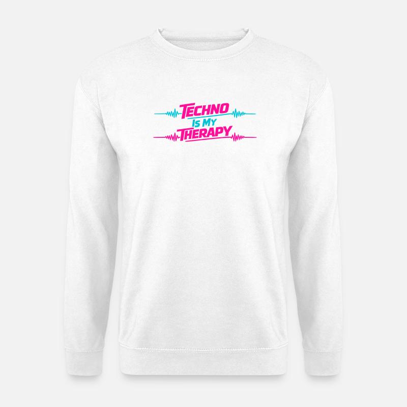Techno Therapy Neon Wave - Unisex Sweatshirt - white