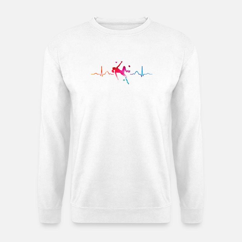 Boulderer Herzschlag Boulder Bouldern - Unisex Pullover - Weiß