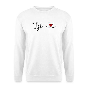 Isi mit Herz - Unisex Pullover - Weiß - Vorne