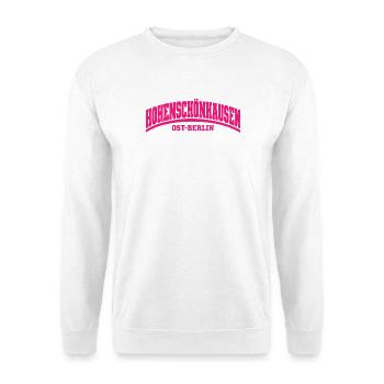 Hohenschönhausen - Ost-Berlin - Bezirk Deutschland - Unisex Pullover - Weiß - Vorne - Alina (178cm) & Michal (187cm)