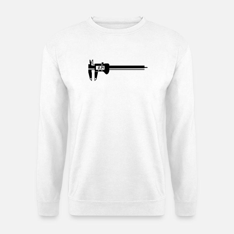 Messschieber - Unisex Pullover - Weiß