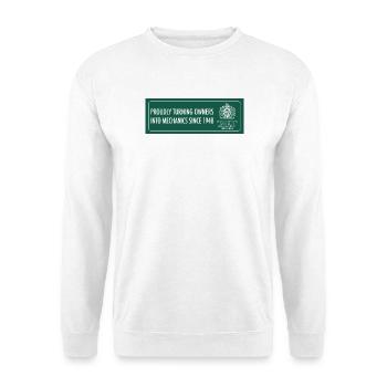 STOLZ DARAUF, BESITZER SEIT 1948 IN MECHANIKER ZU VERWANDELN - Unisex Pullover - Weiß - Vorne