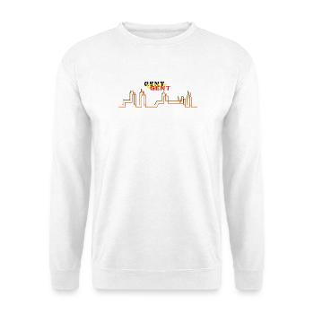 Gent minimalistische Skyline Trikolore - Unisex Pullover - Weiß - Vorne