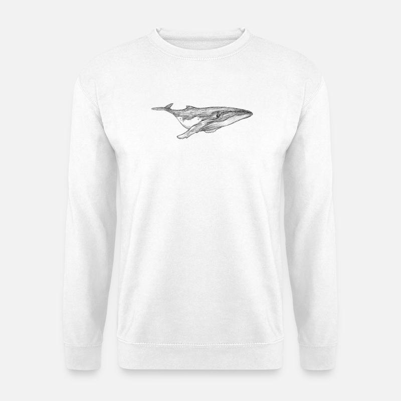 Wal Design schwimmend - Unisex Pullover - Weiß