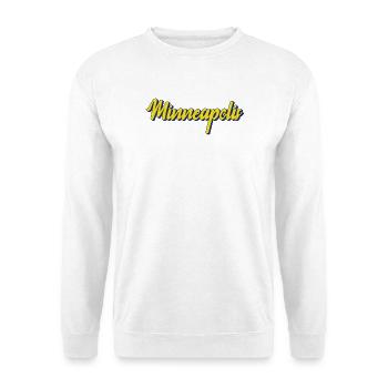 Minneapolis Lettering BlueYellow - Unisex Sweatshirt - white - Front