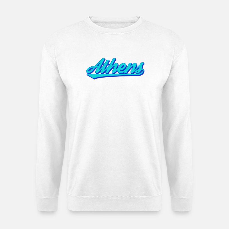 Athens Retro Script - Unisex Sweatshirt - white