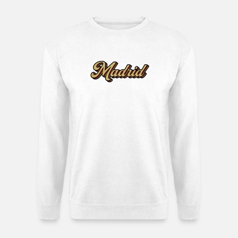 Madrid Retro Striped Script - Unisex Sweatshirt - white