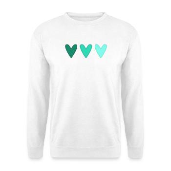 HEART. HEARTS. SAINT VALENTINE. LOVE. LOVE. COUPLE. - Unisex Sweatshirt - white - Front