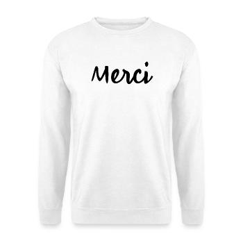 MERCI. MAÎTRESSE. MAÎTRE. MERCI MAÎTRESSE - Sweat-shirt Unisexe - blanc - Devant