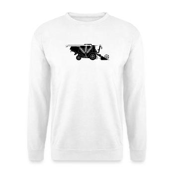 Moissonneuse-batteuse avec logo à trois tiges de grain - Sweat-shirt Unisexe - blanc - Devant