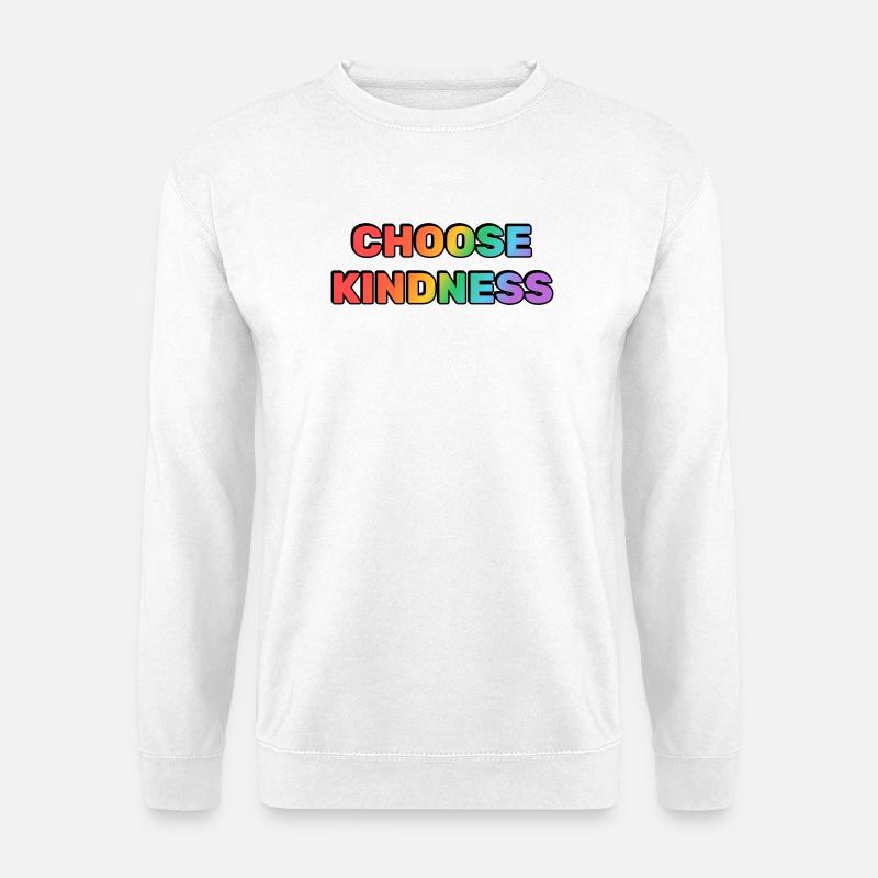 Wählen Sie den Freundlichkeitsverlauf - Unisex Pullover - Weiß