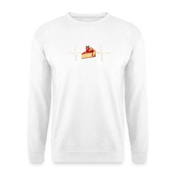 Kuchen - Unisex Pullover - Weiß - Vorne - Alina (178cm) & Michal (187cm)