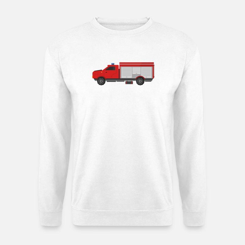 Feuerwehrauto - Unisex Pullover - Weiß