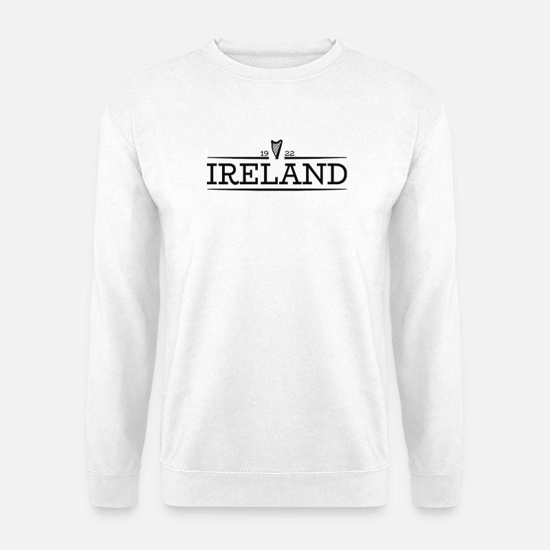 Ireland - Irland - Ire - irisch - Harfe - Unisex Pullover - Weiß