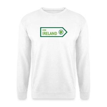 Ireland Road Sign - Unisex Sweatshirt - white - Front