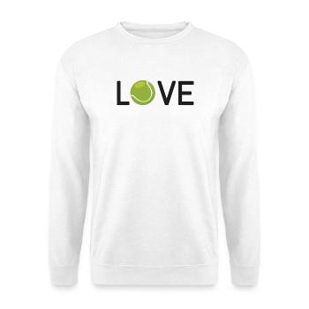 Tennis-Liebhaber - Unisex Pullover - Weiß - Vorne