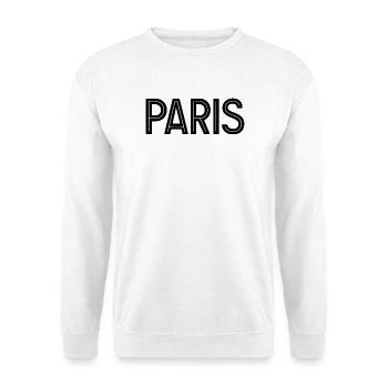 Paris Black Geometrische Typografie - Unisex Pullover - Weiß - Vorne