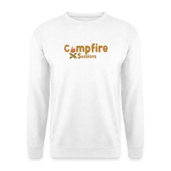 Campfire Sessions – Cozy Outdoor Camp Design - Unisex Pullover - Weiß - Vorne