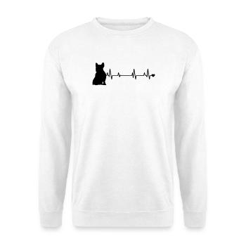 Chien - Sweat-shirt Unisexe - blanc - Devant
