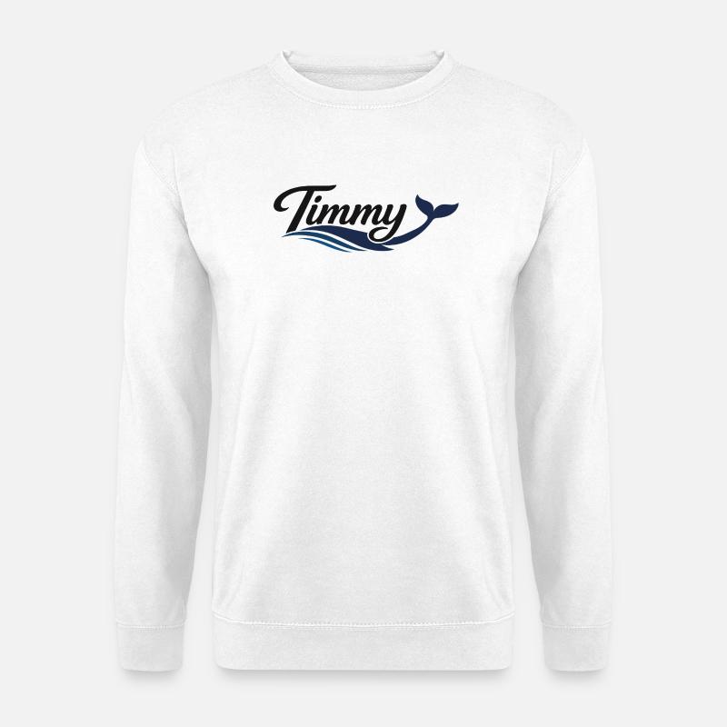 Timmy Wal Typography Waves - Unisex Sweatshirt - white