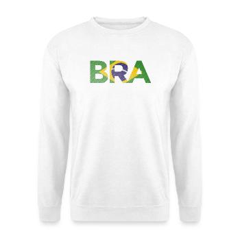 BRA Brazil Flag Stripe Football Shirt - Unisex Sweatshirt - white - Front