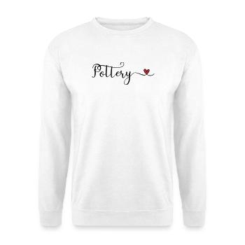 Don de typographie Pottery Heart - Sweat-shirt Unisexe - blanc - Devant