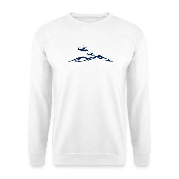 Pilote de montagne en hélicoptère - Sweat-shirt Unisexe - blanc - Devant