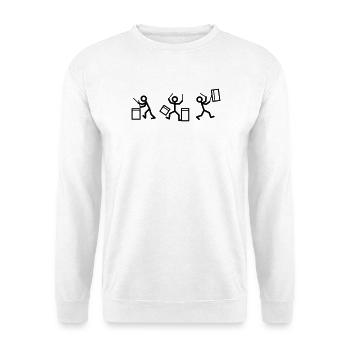 Trois batteurs - Sweat-shirt Unisexe - blanc - Devant
