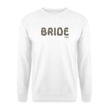 Team Braut JGA, Junggesellinnenshirt - Unisex Pullover - Weiß - Vorne - Alina (178cm) & Michal (187cm)