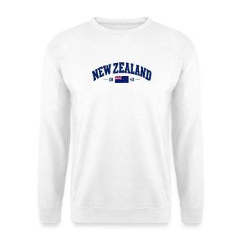 New Zealand - Neuseeland - Aotearoa - Auckland - Unisex Pullover - Weiß - Vorne - Alina (178cm) & Michal (187cm)