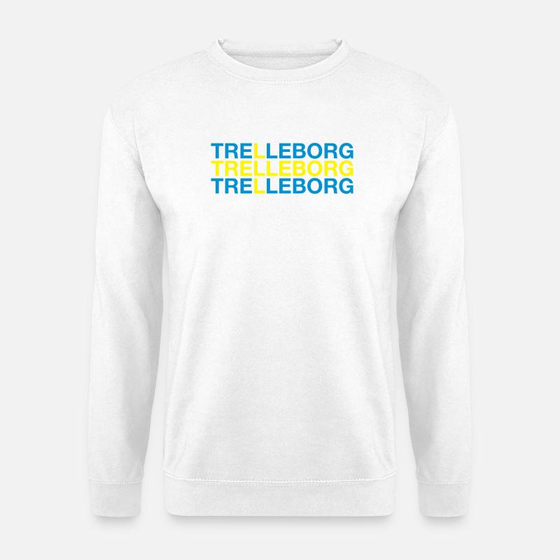 TRELLEBORG Schweden Sweden Schwedische Flagge - Unisex Pullover - Weiß