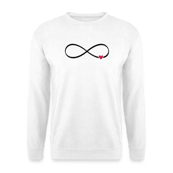 Unendlichkeits Zeichen unendlich Herz Liebe - Unisex Pullover - Weiß - Vorne