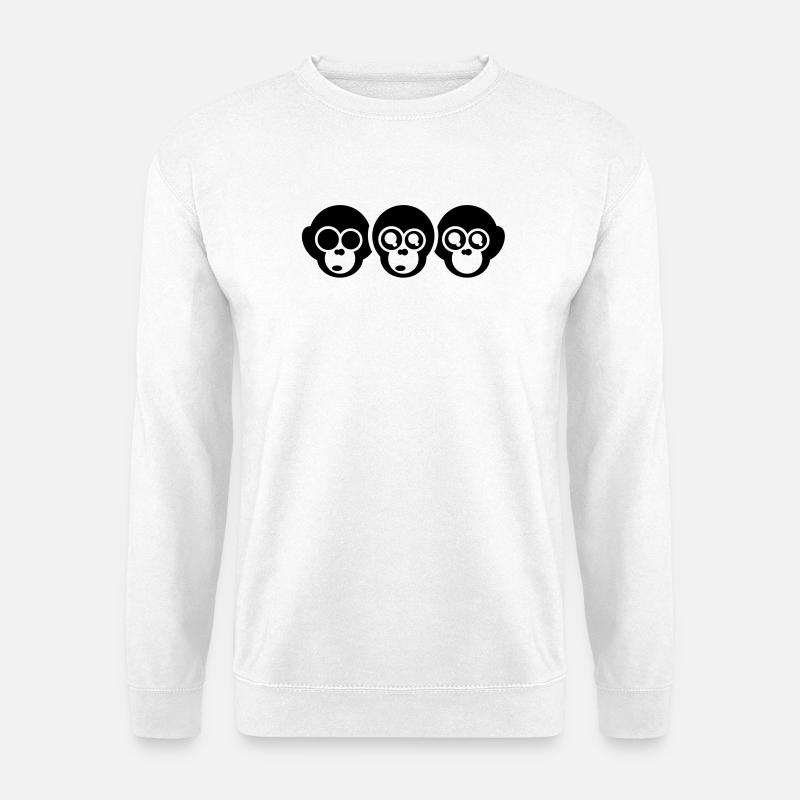 the three monkeys - Unisex Sweatshirt - white