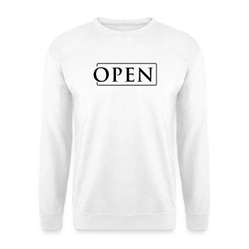 OPEN in frame - Unisex Sweatshirt - white - Front