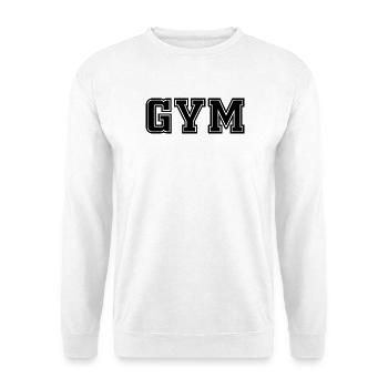 GYM Workout Muskeltraining Fitness - Unisex Pullover - Weiß - Vorne