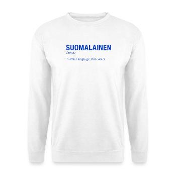 Finnland Suomi Finnische Sprache Cool Finnisch - Unisex Pullover - Weiß - Vorne