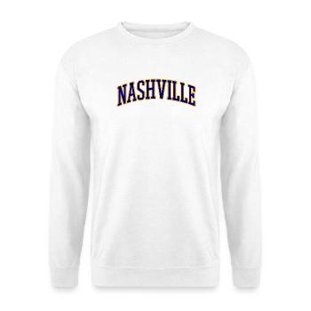 Nashville College Stil Logo - Unisex Pullover - Weiß - Vorne