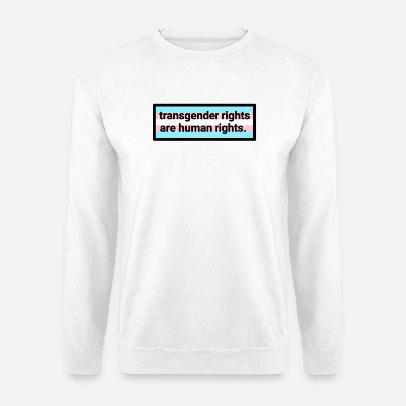 Trans Rights Human Rights - Unisex Pullover - Weiß