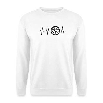 Rims Love Pulse Rim Symbol Wheel Wheels Graphic - Unisex Sweatshirt - white - Front