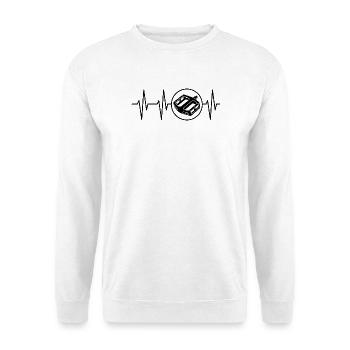 Herzschlag Bmx pedal Puls Fahrrad Icon Freestyle - Unisex Pullover - Weiß - Vorne