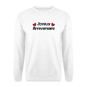 JOYEUX ANNIVERSAIRE - Sweat-shirt Unisexe - blanc - Devant