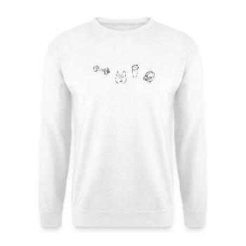 Accessoires de sport de fitness - noir - Sweat-shirt Unisexe - blanc - Devant